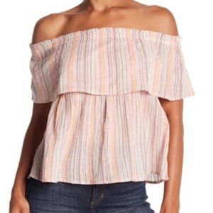✨NWT Lucky Brand Off-the-Shoulder Stripe Top✨